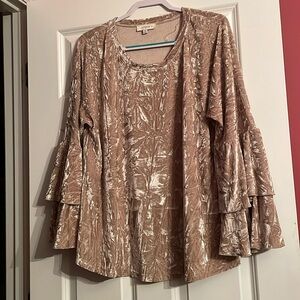 Boutique top 1x pink velvet